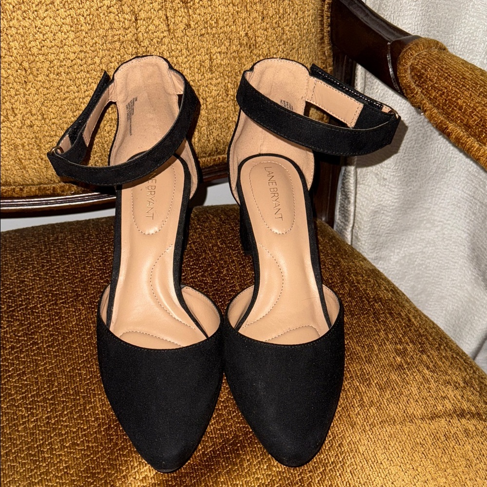 Lane Bryant heels strap Black side 10W Black Heels New ankle strap Heels - Picture 8 of 16